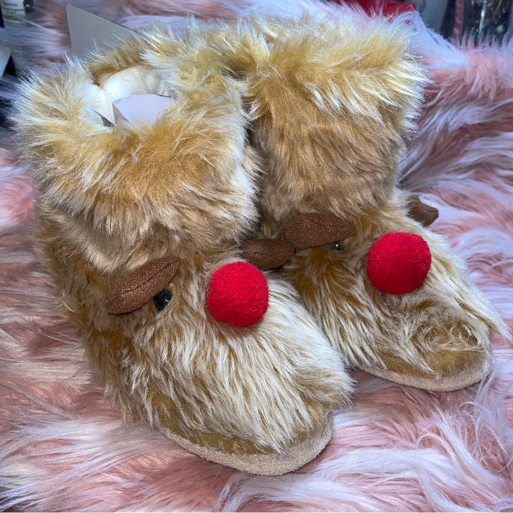 Christmas reindeer slippers